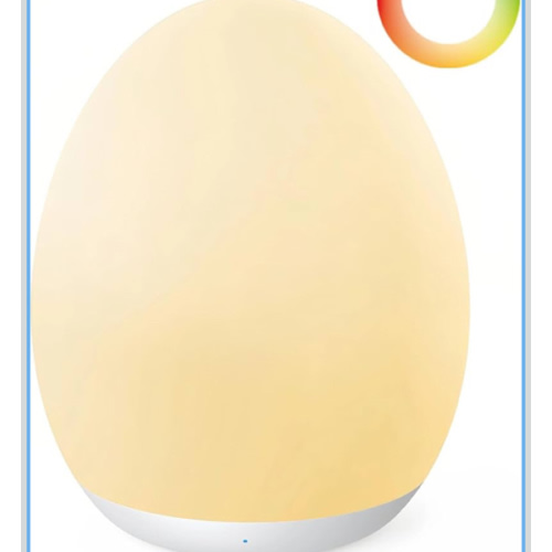 JolyWell Night Light for Kids, Baby Night Light with 7 Colors Changing Mode & Stepless Dimming, Nursery Night Light BPA Free,Rechargeable Egg Night Light for Breastfeeding 1h Timer & Touch Control