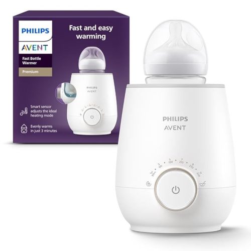 Philips Avent Premium Fast Bottle Warmer, with Smart Temperature Control, Water Bath Technology, Automatic Shut-off, Model SCF358 - Bottle Warmer Only