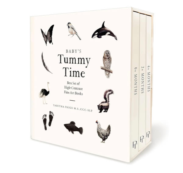 Baby's Tummy Time Book Box Set: A 3-Book Box Set of High-Contrast Art for Visual Stimulation at Tummy Time (Tabitha Paige Children's Book Series)