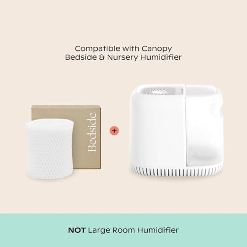 Canopy Original Bedside Humidifier Filters, Pack of 3 Filters, Replacement Filters - Compatible with Canopy Bedside Humidifiers, Made with Wood Pulp, Paper Filter, Replace Every Six Weeks - 3-Pack