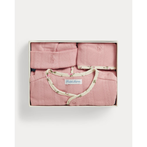 Pointelle-Knit Cotton 3-Piece Gift Set