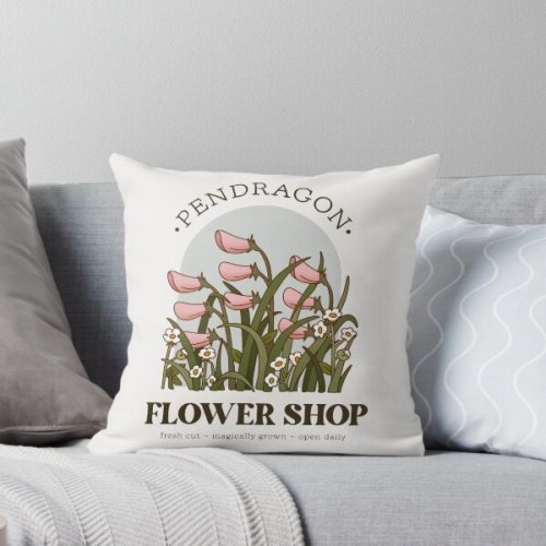Pendragon Flower Shop - Howl's Moving Castle Inspired Design Pillow