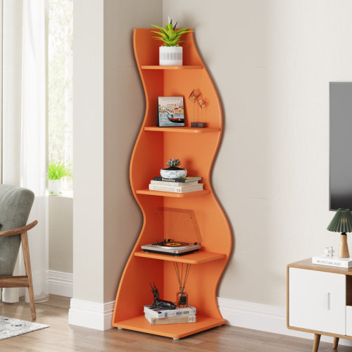 Millwood Pines Arhab Corner Bookcase & Reviews | Wayfair