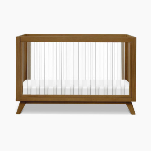 Acrylic Otto 3-in-1 Convertible Crib - Walnut/Acrylic