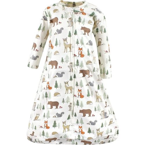 Hudson Baby Unisex Baby Long Sleeve Cotton Jersey Sleeping Bag, Forest Animals, 6-12 Months