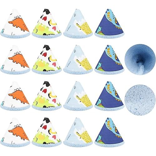 16 Pcs Coral Velvet Pee Covers Baby Boy, Strong Water Absorption Reusable Pee Shield, Diaper Changing Accessory for Baby Boys (16)