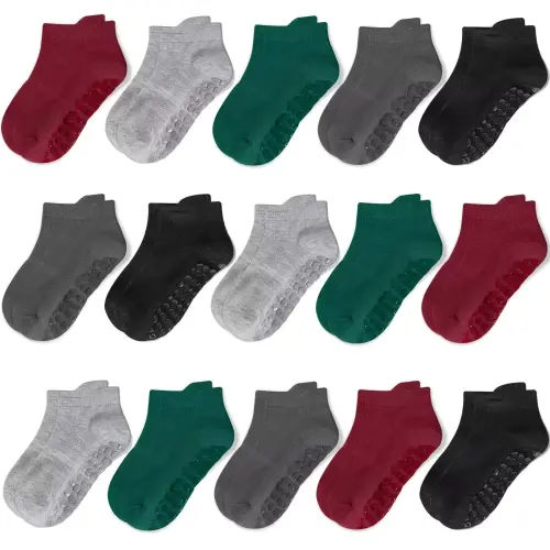 Sptramle, Toddler Socks, 1-3T, 15 Pairs, Grip Socks