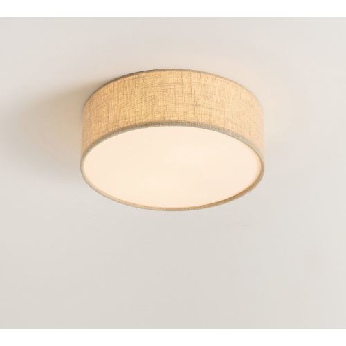 Linen Drum Flush Mount (12"-18")
