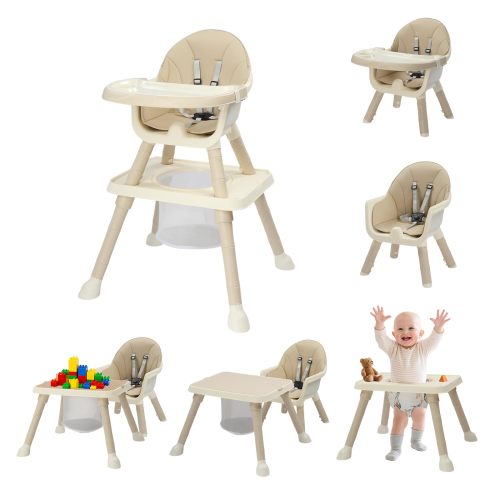 JOYMOR Kids 7 in 1 High Chair Convertible Kids Learning Table and Chair