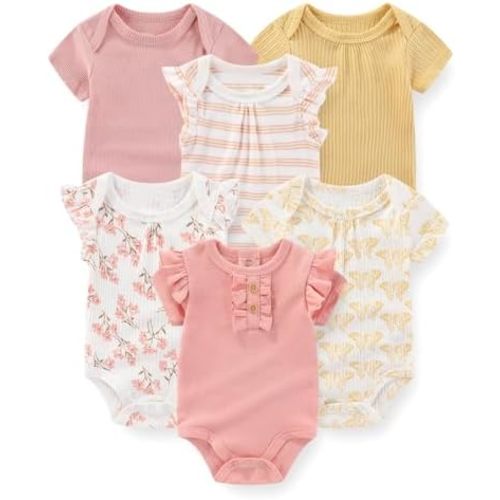 Fashion Baby Boy Girl Bodysuits 6-Pack Casual Cotton Soft Infants Outfit New born Clothes