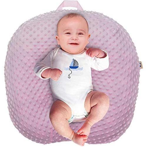 Strechy Newborn Lounger Cover, Removable and Ultra Soft Sung Fitted Baby Lounger Slipcover by BlueSnail(1 Pack,Pink)