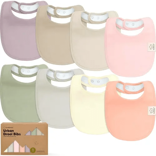 8-Pack Organic Baby Bibs for Boys, Girls - Soft Cotton Drooling and Teething Bibs for Baby Girl & Boy, Extra Absorbent, Easy to Clean & Put On for Toddler, Newborn, Infant 0-24 Months (Embrace)