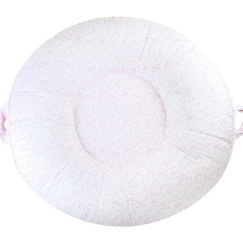 Pello Multi-Use Baby Floor Pillow, Play Mat & Lounger – Portable, Plush, Luxe Comfort for Infants & Kids – Soft Raised Sides for Support – 100% Cotton & Brushed Poly – Poppy/Pink
