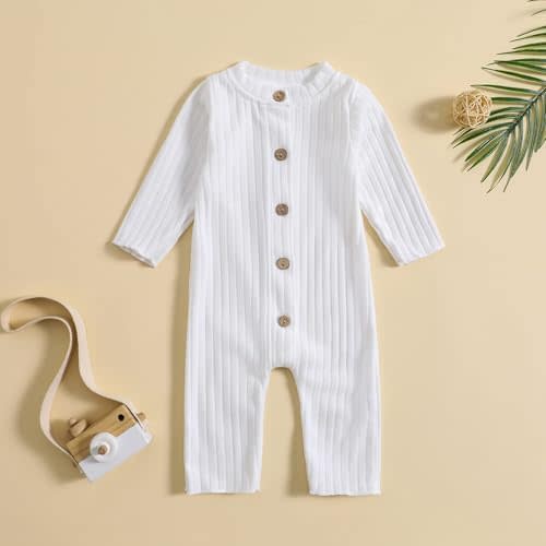 Lovely Solid Color Baby Long Sleeve Jumpsuit baby girl bodysuit