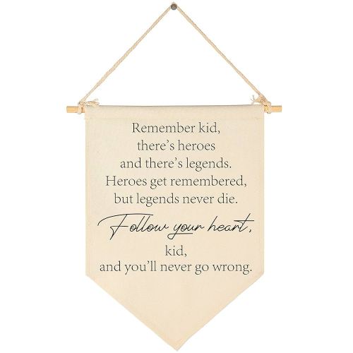 The Sandlot Quote-Boys Room Wall Art-Baseball Sign-Baby Banner Gift Shower-Canvas Hanging Flag Banner Wall Sign Decor Gift for Nursery Bedroom Playroom Front Door Baby Kids Boy/Girls Teen