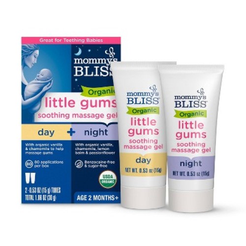 Mommy's Bliss Organic Little Gums Soothing Massage Gel Day & Night Combo - 2ct/1.06oz