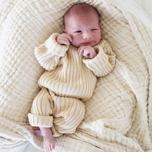 Knit Sweater & Pant Set | Linen