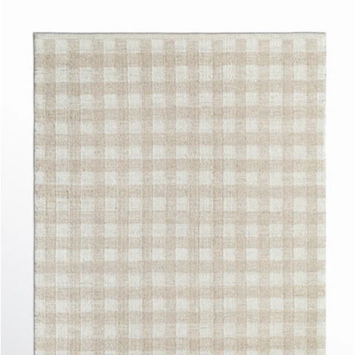 Lavande Plaid Wool Area Rug