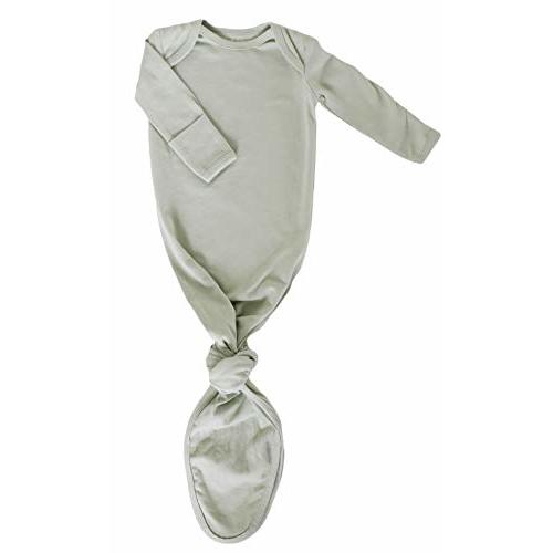 Marlowe & Co Organic Cotton Knotted Newborn Baby Gown, Soft Knotted Sleeper Gown for Baby Boy and Girl