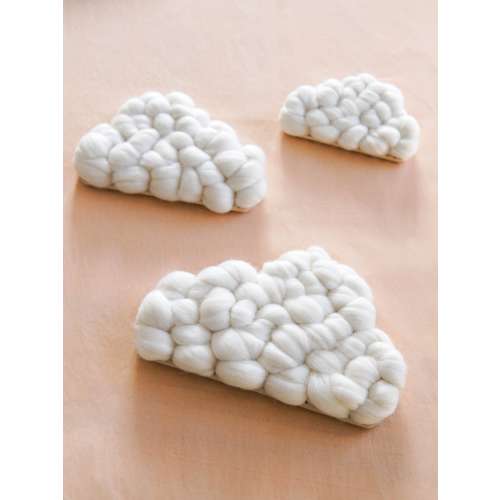 Conjunto personalizado de nubes blancas tejidas, decoración de guardería de aventuras, conjunto de nubes para guardería, conjunto de regalo para baby shower, crea un conjunto único