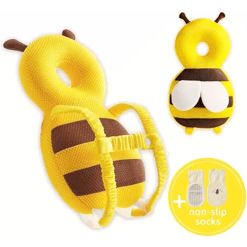 Baby Head Protector Backpack: Bee Soft Landing & Safety Toddler Fall Protection for Baby Crawling & Walking &Falling-Back Cushion for Infant