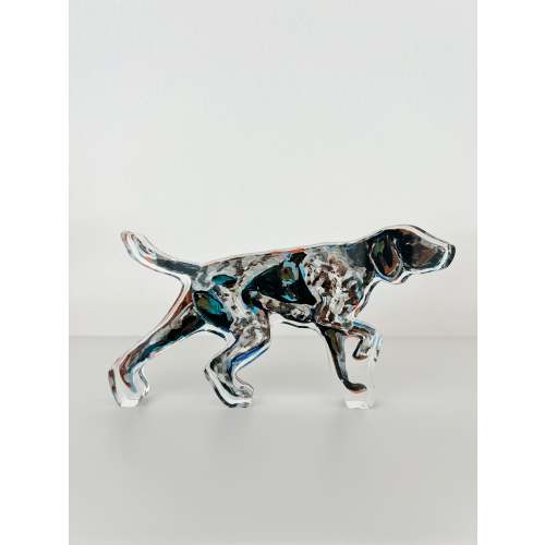 "German Shorthair Pointer Pointing" acrylic – Chelsea McShane Art