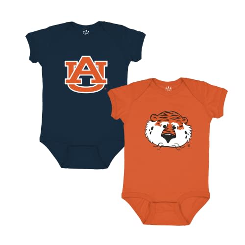 Little King NCAA Bodysuit 2 Pack Short Sleeve-100% Cotton-Infant Sizes 0-3M 6M 12M 18M