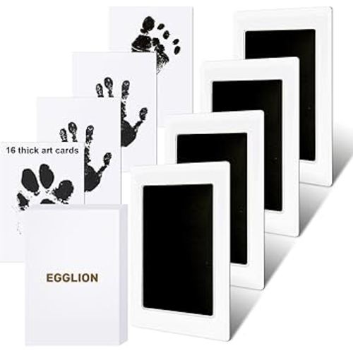 4 Pack Inkless Baby Hand and Footprint Kit – Mess Free Clean Touch Ink Pad for Baby Handprints & Footprints, Newborn Keepsake, Safe Pet Paw Print Ink Pad, No Mess Baby Footprint Kit