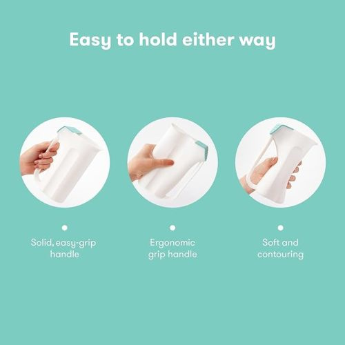 Frida Baby Control The Flow Bath Rinse Cup | Rinser to Wash Hair + Body | Rinser-Cup for Bath Time with Easy Grip Handle + Removable Rain Shower