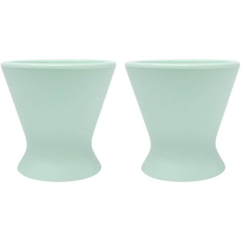 Bökee Baby Bottle and Silicone Pump Holder - Prepare Baby Bottles with one Hand and Prevent Breast Milk Spills,Robin’s Egg (Pack of 2)
