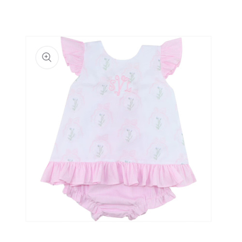 Pink Floral Bow Diaper Set – Cecil & Lou