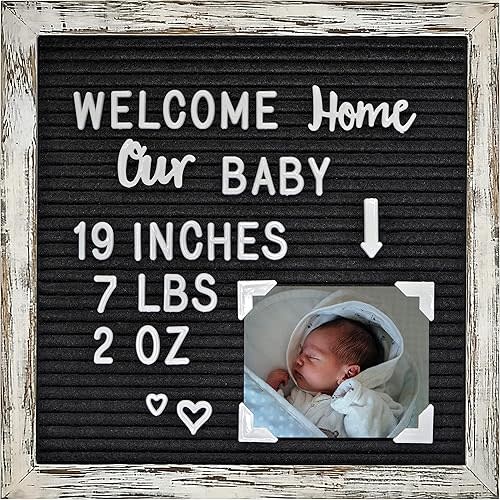 Felt Letter Board with Letters and Numbers 10x10 Inch for Back to School, Classroom Decor, Baby Announcement Sign, First Day of School Board, Wifi Password