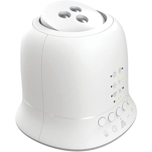Homedics Sound Machine and Projector with 6 Soothing Sleep Sounds for Your Baby and Kids and Tilt Projector with 9 Images to Help Your Kids Fall Asleep