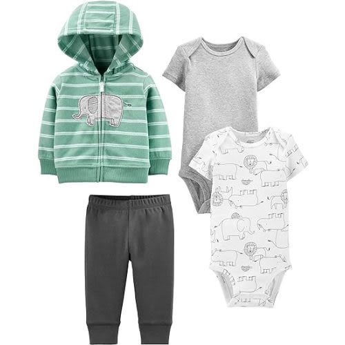 Simple Joys by Carter's baby-boys 4-piece Jacket, Pant, and Bodysuit Set