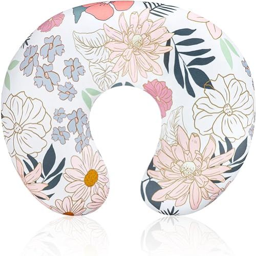 Nursing Pillow Cover for Baby Girls Boys, Breastfeeding Pillow Cover, Stretchy Removable Feeding Pillow Case for Newborns, Ultra Soft and Comfortable Nursing Pillow Slipcover, Daisy Floral
