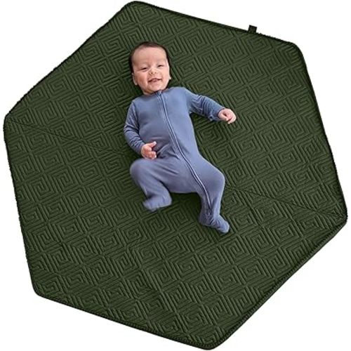 Boppy Play Mat – Foam Play Mat for Baby, Toddlers and Kids – Moss-Maze Green – Easy-Setup Baby Play Mat with Non-Skid Backing for Floor Play, Tummy Time & More