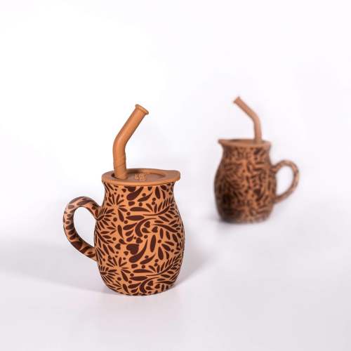Pink Talavera Inspired Non Spill Sippy Cup Talavera Mug Baby Sippy Cup