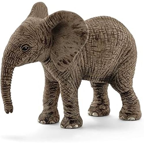 Schleich Wild Life, Animal Figurine, Animal Toys for Boys and Girls 3-8 years old, African Elephant Calf, Ages 3+