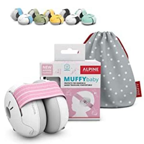 Amazon.com: Alpine Muffy Baby Ear Protection for Babies and Toddlers up to 36 Months - CE & ANSI Certified - Noise Reduction Earmuffs - Comfortable Baby Headphones Against Hearing Damage & Improves Sleep - Pink : Baby