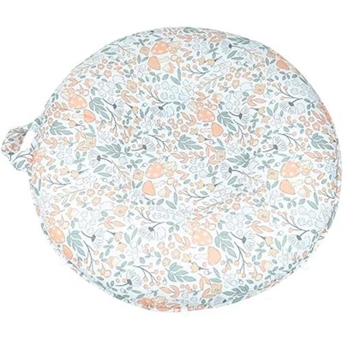 Pello Multi-use Luxe -Toddler Floor Pillow/Play Mat/Lounger (White Floral)