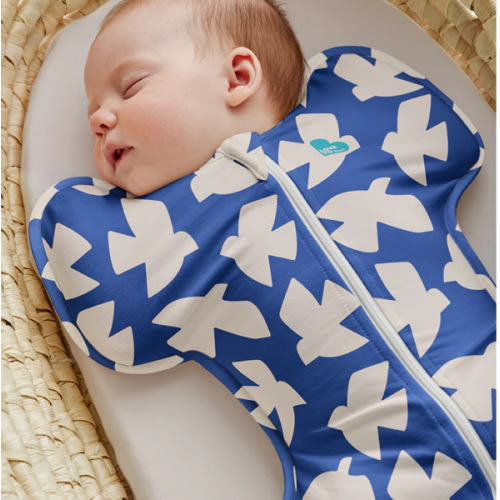 Swaddle Up™ 1.0 TOG Cotton Cobalt Paperbirds