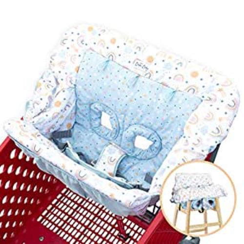 Amazon.com : Bristin Baby Shopping Cart High Chair Cover for Infant Babies - 2-in-1 Cart Cover | Comfortable Cushy Unisex Grocery Cart Cover, Made of Soft Cotton, Portable and Machine Washable : Baby