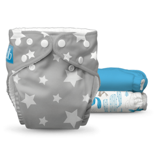 Pack of 3 Reusable Cloth Diapers with Fleece | Cloth Diapers with Inserts | Charlie Banana