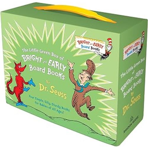 Little Green Boxed Set of Bright and Early Board Books: Fox in Socks; Mr. Brown Can Moo! Can You?; There's a Wocket in My Pocket!; Dr. Seuss's ABC (Bright & Early Board Books)