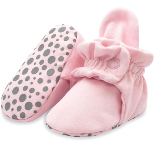 Zutano Cotton Gripper Stay-On Baby Bootie Slipper
