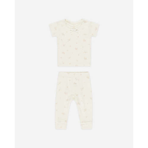 Pointelle Tee + Legging || Pink Ditsy