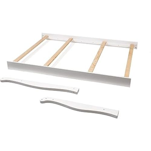 Full Size Conversion Kit Bed Rails for Sorelle Crib & Changer Combos (White, Princeton Elite Crib & Changer - Model #1105)
