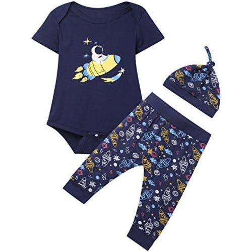 Baby Boy Space Theme Outfit Newborn Boy I Love You To The Moon And Back Baby Shower Infant Space Clothes Romper Pants Set