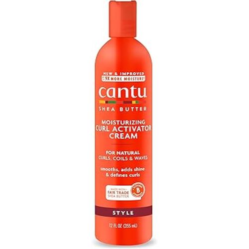 Cantu Shea Butter for Natural Hair Moisturizing Curl Activator Cream, 12 Fl Oz