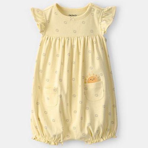 Baby Girl Carter's Short Sleeve Romper with Sun Design